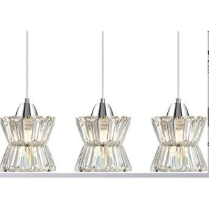 Modern Crystal Pendant Light Fitting Glass Hanging Island Chandelier Lamps NIB